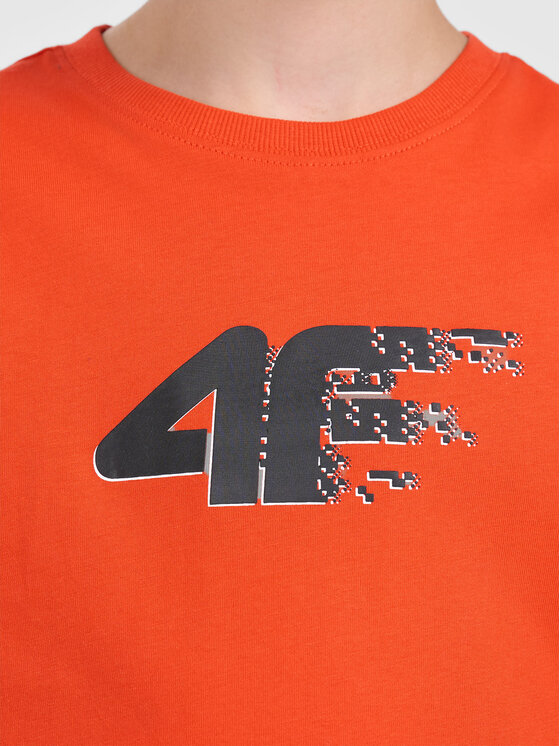 4F 4F T-Shirt 4FJWAW26TTSHM3515-70S Pomarańczowy Active Fit