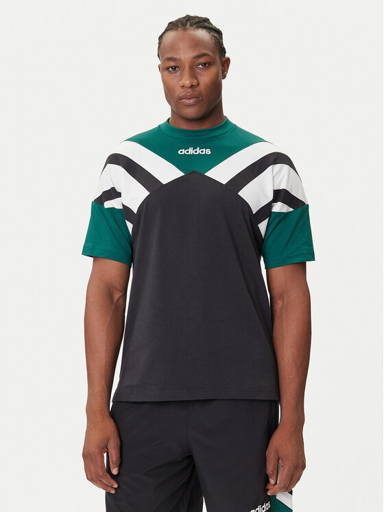 adidas adidas T-Shirt Archive Cutline JX3075 Zielony Loose Fit
