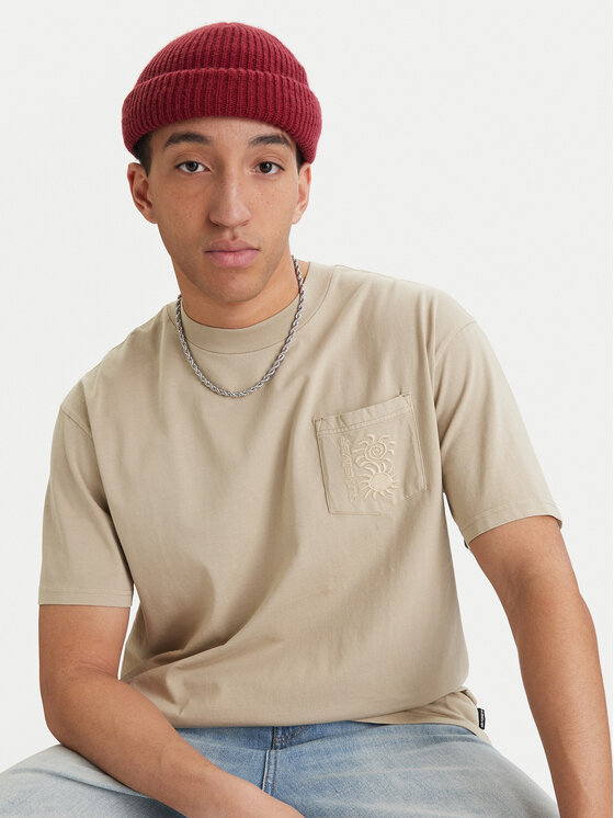 Quiksilver Quiksilver Marškinėliai Oxni EQYKT04413 Smėlio Comfort Fit