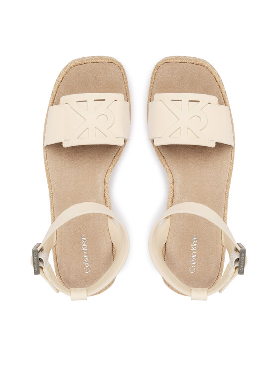 Calvin Klein Calvin Klein Espadrilles Wedge Espad 70 Embl Lth HW0HW02897 Bézs