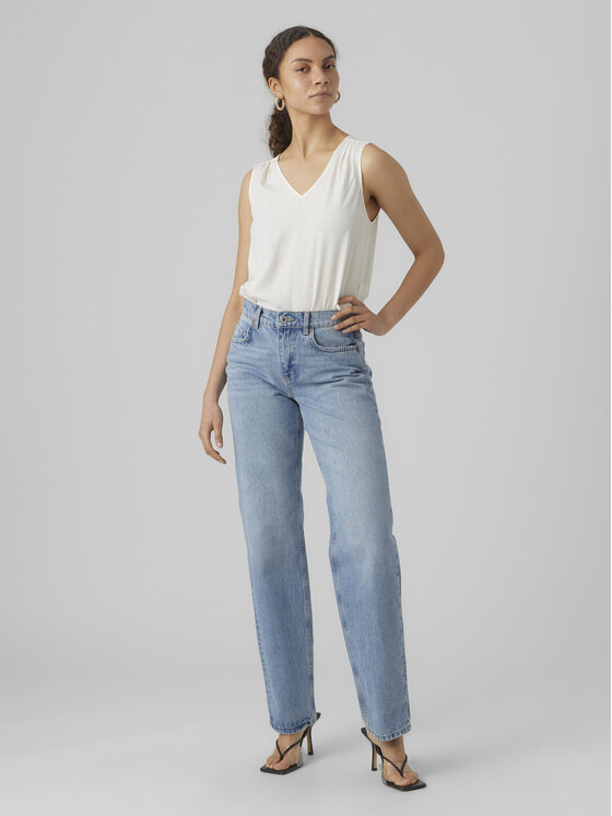 Vero Moda Vero Moda Bluză Brit 10286648 Alb Loose Fit