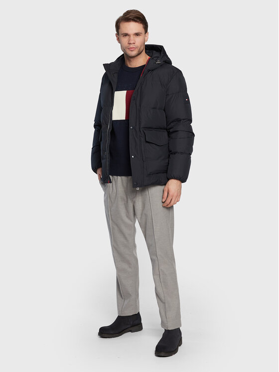 Tommy Hilfiger Tommy Hilfiger Pūkinė striukė MW0MW27683 Tamsiai mėlyna Regular Fit