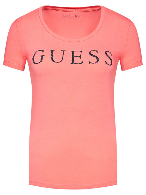 Guess Guess Tričko Emma W0YI0F J1300 Ružová Regular Fit