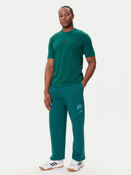 adidas adidas T-krekls Essentials Small Logo JF1096 Zaļš Regular Fit