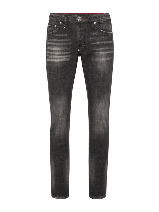 PHILIPP PLEIN PHILIPP PLEIN Jeansy 21113 Szary Straight Leg