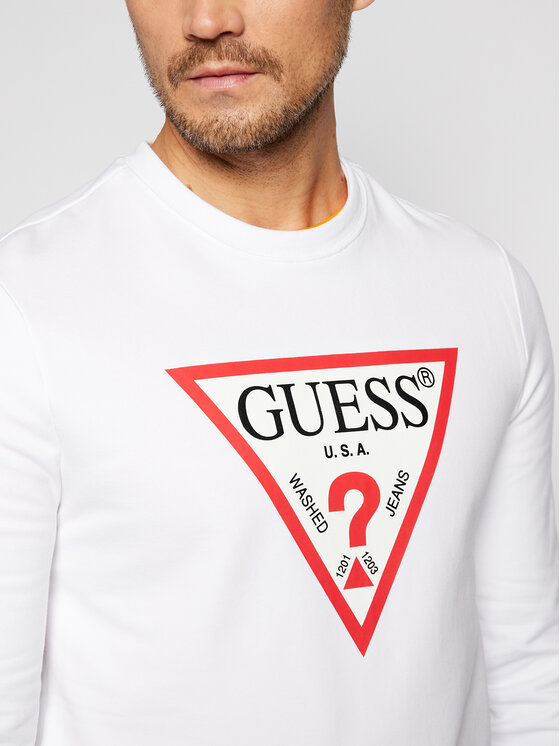 Guess Guess Felpa M0BQ37 K7ON1 Bianco Slim Fit