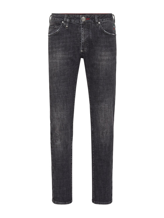 PHILIPP PLEIN PHILIPP PLEIN Džínsy 19263 Sivá Straight Leg