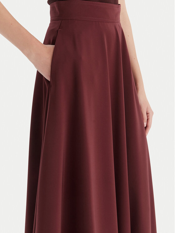 Marella Marella Trapezförmiger Rock Pina 2523106075 Dunkelrot Regular Fit