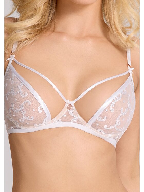 Biustonosz z fiszbiną, rozmiar 75D, Biały, SUMMER KISS 02 M