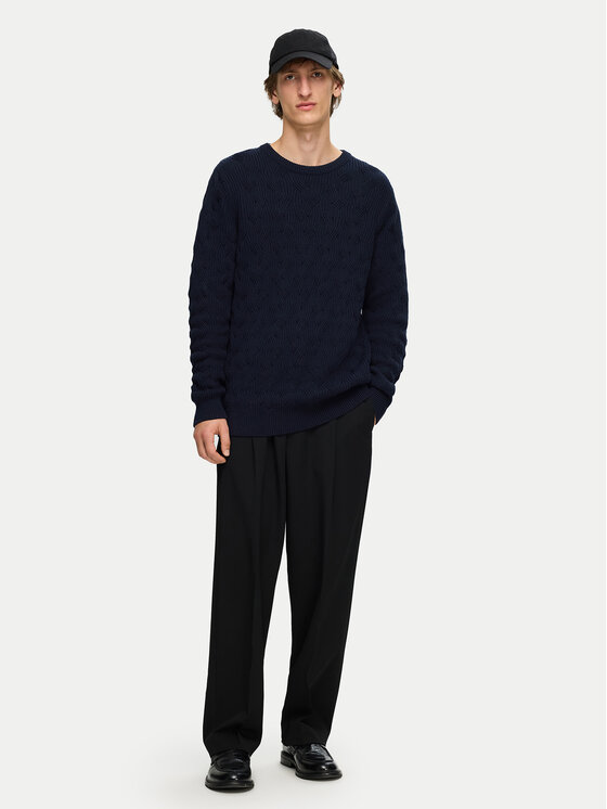 Selected Homme Selected Homme Sweter 16094503 Granatowy Regular Fit