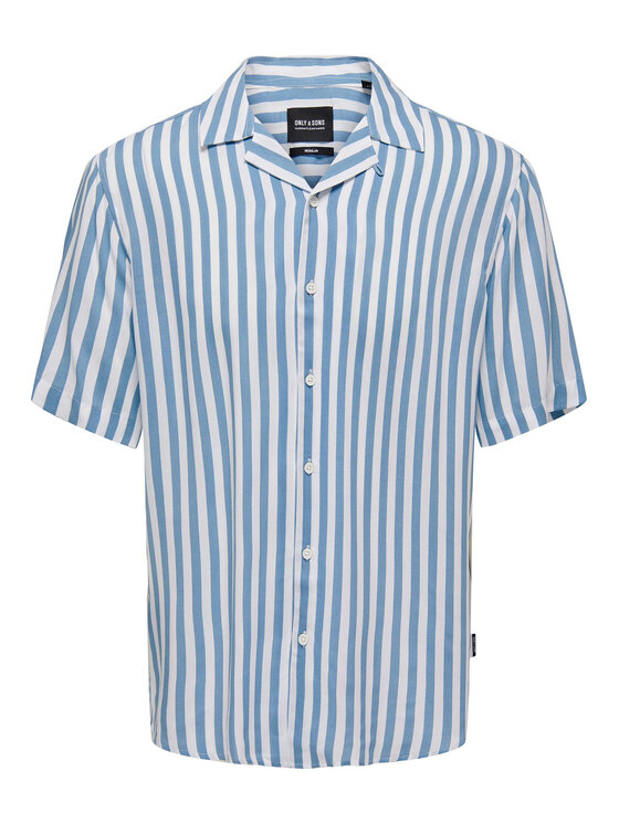 Only & Sons Only & Sons Srajca 22013267 Modra Regular Fit