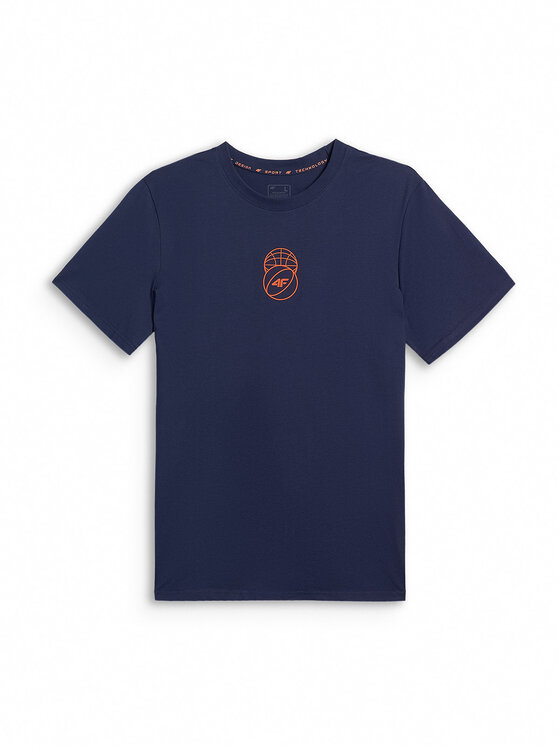 4F 4F T-Shirt ESSENTIAL 2 Granatowy Regular Fit