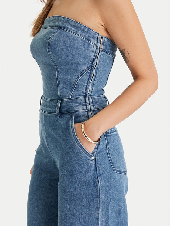 Guess Guess Salopetă W5BD1F D4LU0 Albastru Regular Fit