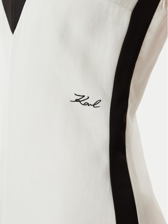 KARL LAGERFELD KARL LAGERFELD Rochie de vară B2W13026 Crem Regular Fit