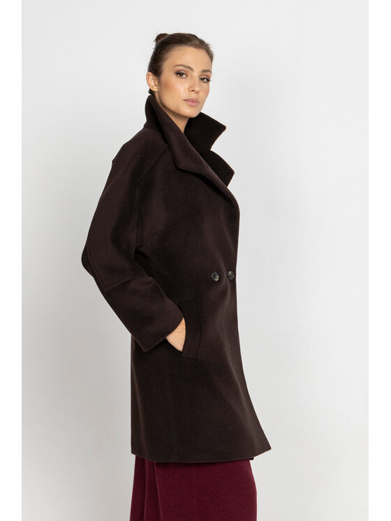 Deni Cler Milano Deni Cler Milano Płaszcz W-DC-8077-D5-B5-78-1 Brązowy Regular Fit