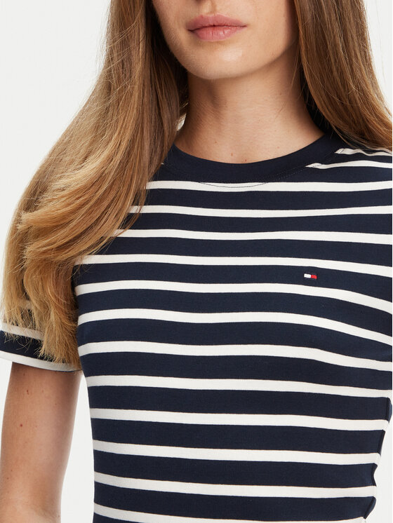 Tommy Hilfiger Tommy Hilfiger Haljina za svaki dan New Cody WW0WW42721 Tamnoplava Slim Fit