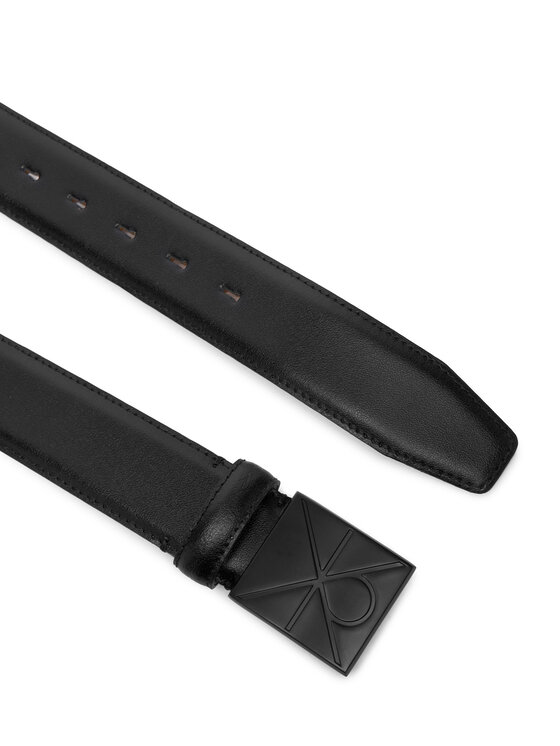 Calvin Klein Calvin Klein Herrengürtel Emblem Plaque Smooth 35Mm LV04D7046G Schwarz