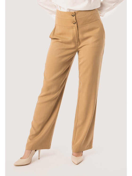 QUIOSQUE QUIOSQUE Bavlnené nohavice QUIOSQUE 3UC004105 Béžová Regular Fit