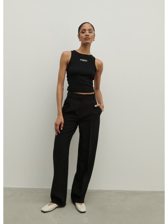 La Mania La Mania Top BASIC 3 CROP TOP 2 Nero Classic Fit
