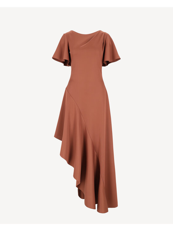 Castellani Castellani Sukienka codzienna Sukienka Nour Beżowy Regular Fit