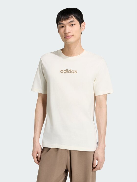 adidas adidas T-Shirt 168104 Kremowy Regular Fit