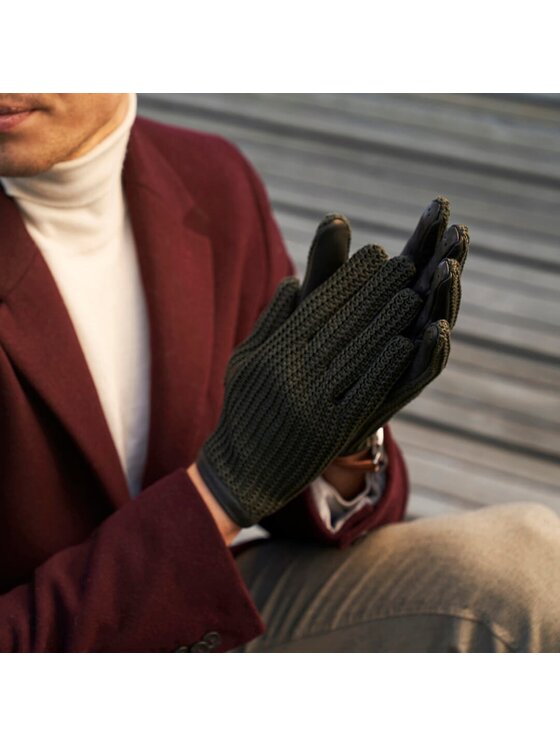 napo gloves napo gloves Rękawiczki Męskie napoCROCHET (czarny/zielony) XL Zielony