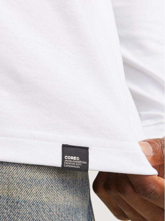 Jack&Jones Jack&Jones Marškinėliai ilgomis rankovėmis Charlie 12265426 Balta Regular Fit