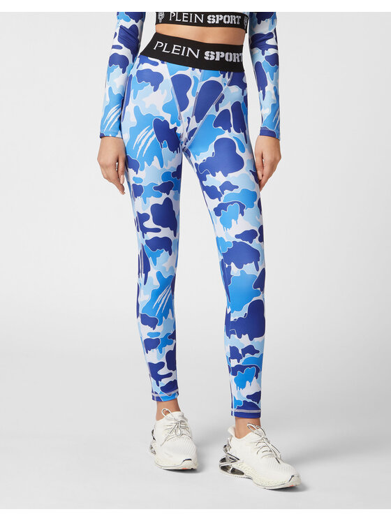 Plein Sport Plein Sport Legginsy 12983 Błękitny Active Fit