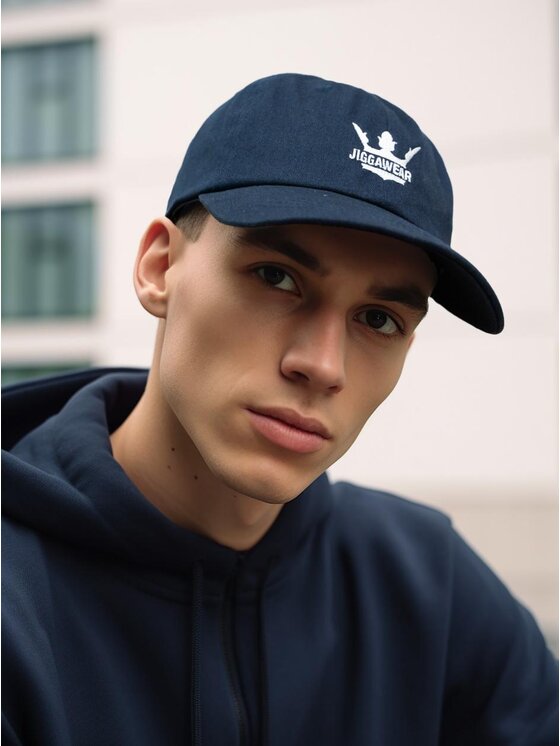 Jigga Wear Jigga Wear Czapka z daszkiem Baseball Granatowa / Biała Jigga Wear Crown Haft uni Granatowy