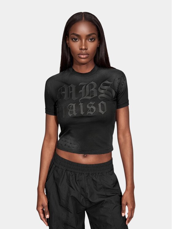 MADE BY SOCIETY MADE BY SOCIETY T-Shirt SINGULARITY - T27361 Czarny Basic Fit