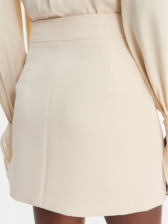 Elisabetta Franchi Elisabetta Franchi Fustă mini GO-150-61E2-V200 Écru Regular Fit