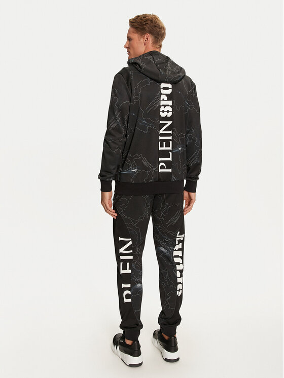 Plein Sport Plein Sport Trenerka Jogging Set: Top/Trousers Lunar FADC MJJ0763 STE003N Crna Regular Fit