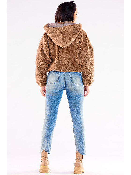 Awama Awama Giacca da donna A533 Marrone Basic Fit
