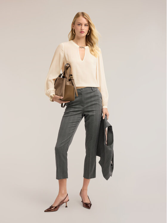 Motivi Motivi Blusa 2102Q002012N002 Bianco Boxy Fit