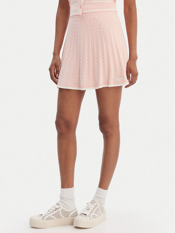 Guess Guess Mini sijonas V6RD07 Z4652 Rožinė Regular Fit