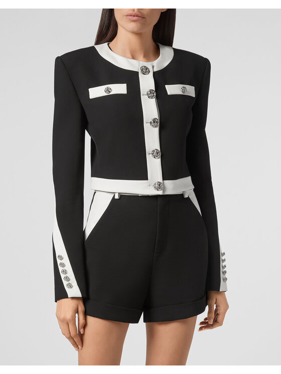 PHILIPP PLEIN PHILIPP PLEIN Vatovaná bunda 6281 Černá Regular Fit