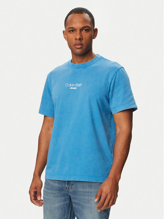 Calvin Klein Jeans Tricou LV04RB824G Albastru Regular Fit