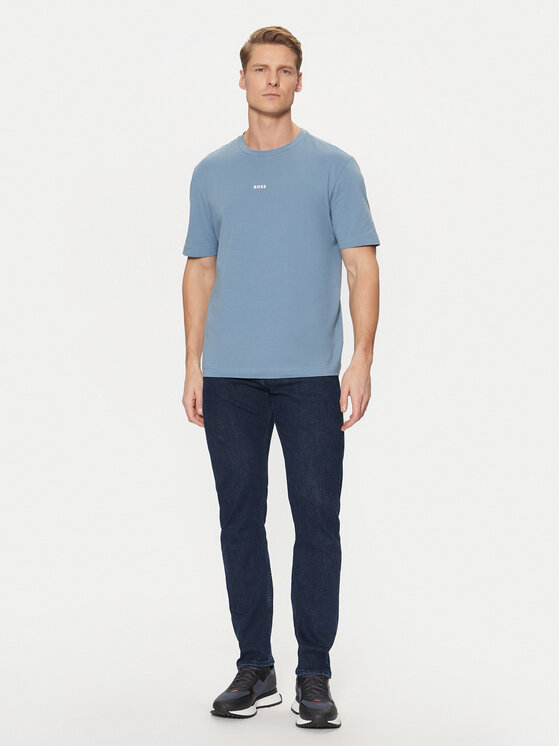 BOSS BOSS Tricou Tchup 50473278 Albastru celest Regular Fit