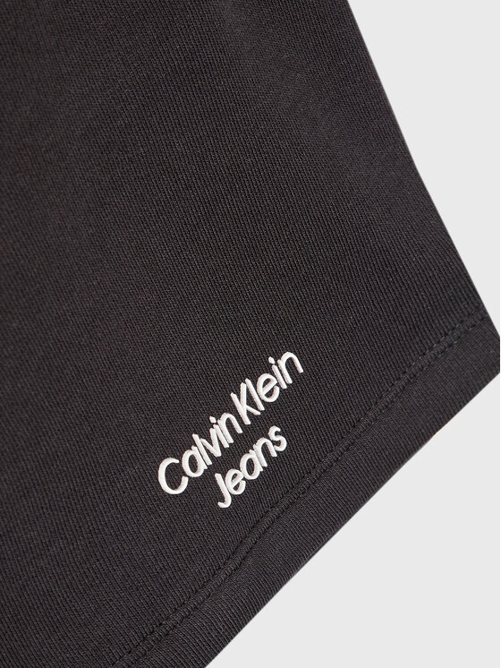 Calvin Klein Jeans Calvin Klein Jeans Sportske kratke hlače Stack Logo IB0IB01290 Crna Regular Fit