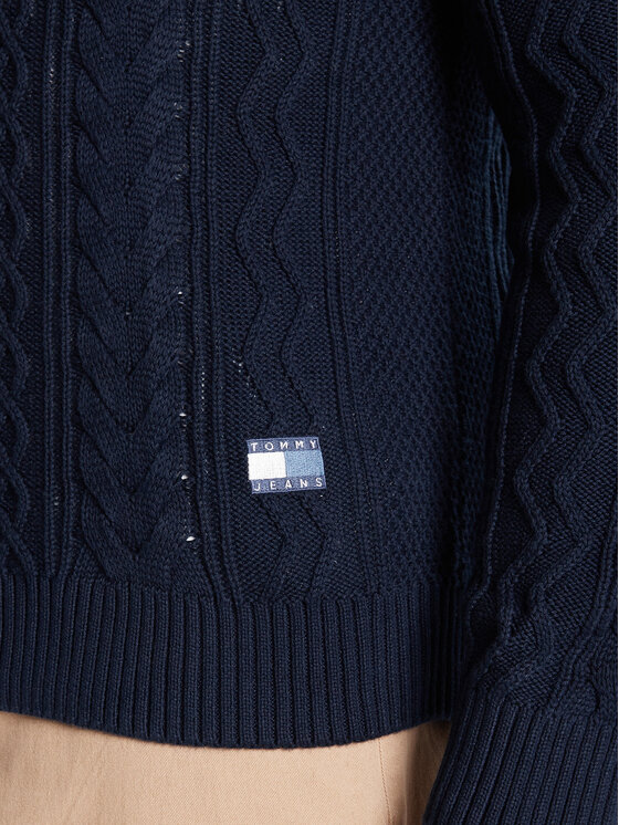 Tommy Jeans Tommy Jeans Džemper DM0DM22101 Tamnoplava Regular Fit