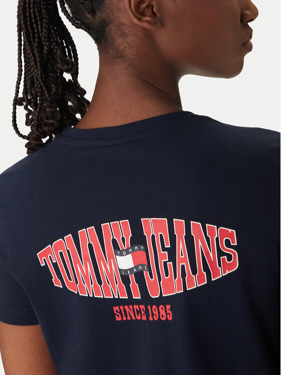 Tommy Jeans Tommy Jeans Póló Wavy Flag DW0DW22274 Sötétkék Regular Fit