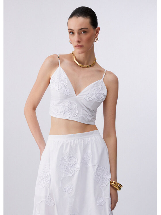 Liu Jo Liu Jo Top CA6181T039A11111 Biały Regular Fit
