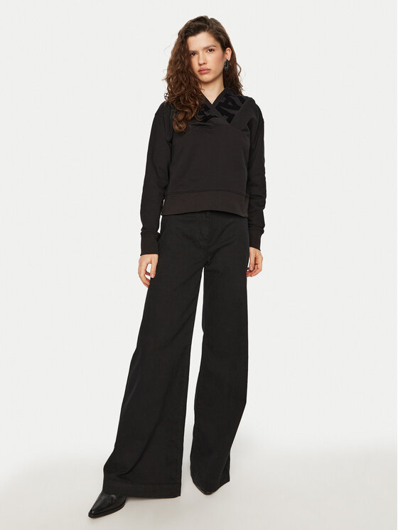KARL LAGERFELD KARL LAGERFELD Bluza A1W20064 Czarny Relaxed Fit