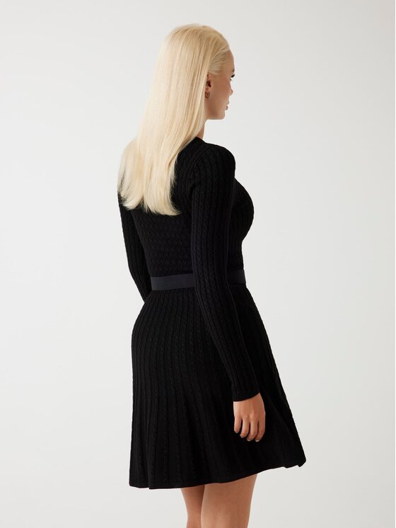 Guess Guess Трикотажна сукня W5BK68 Z2YJ2 Чорний Slim Fit