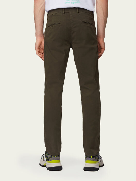 Pantaloni chino Schino 50379152 Verde Slim Fit
