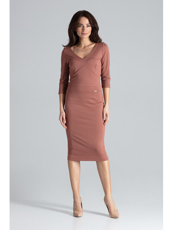 Lenitif Lenitif Vestito K476 Marrone Regular Fit