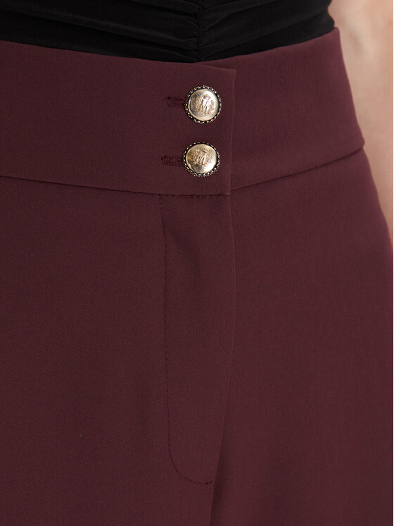 Maryley Maryley Pantaloni din material 25IB680/M17 Vișiniu Regular Fit