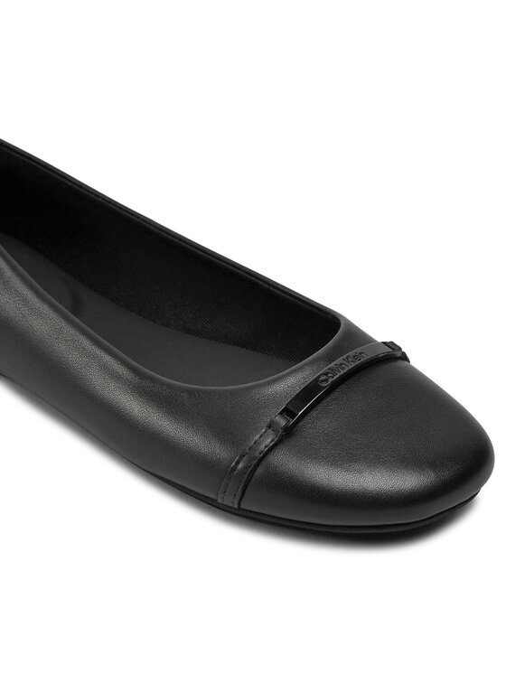 Calvin Klein Calvin Klein Baleríny Ballerina W/M Bar Lth HW0HW02145 Černá