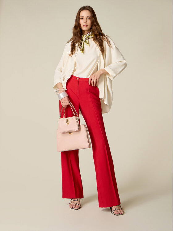Oltre Oltre Pantaloni di tessuto P01GR009237N016 Rosso Regular Fit