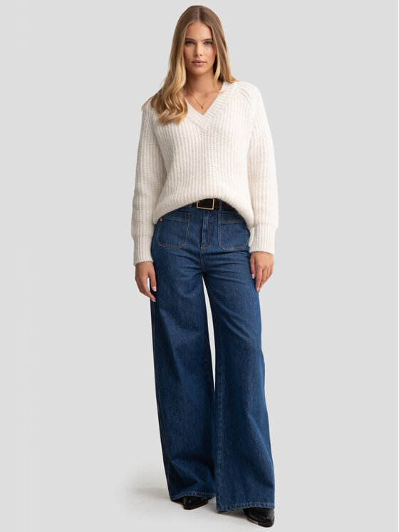 BIG STAR BIG STAR Sweter MAYAMIYA_103_160 Beżowy Classic Fit